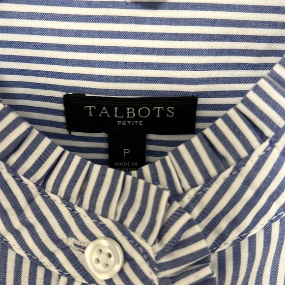 Talbots Striped Button Down Shirt - Picture 3 of 7